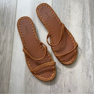 Carrie Forbes Sandals salam raffia flat womens Brown (size 38) vacation summer